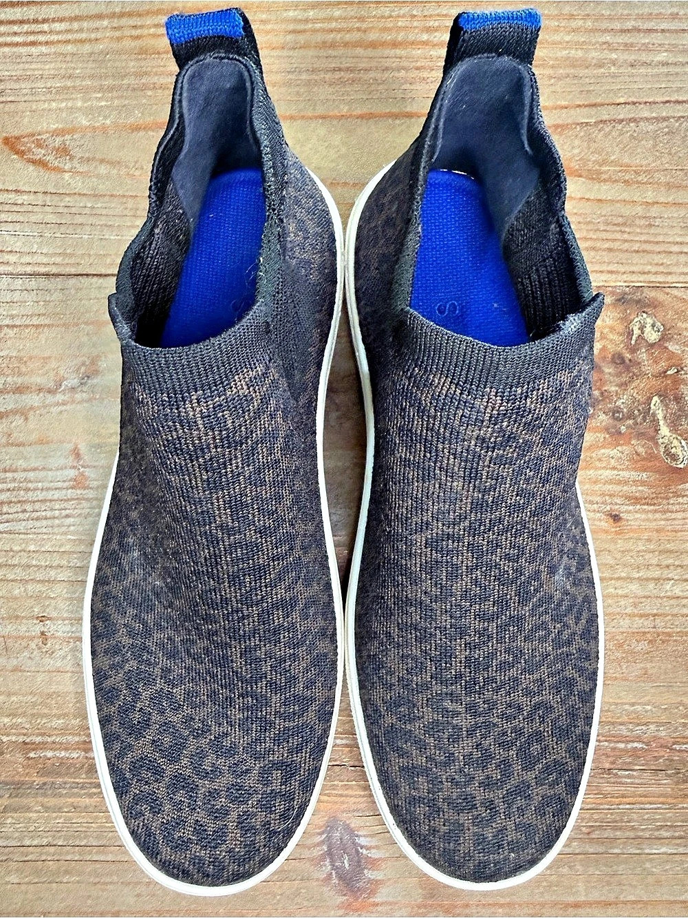 Rothy's The Original Slip On Sneaker Blue & Brown US 8